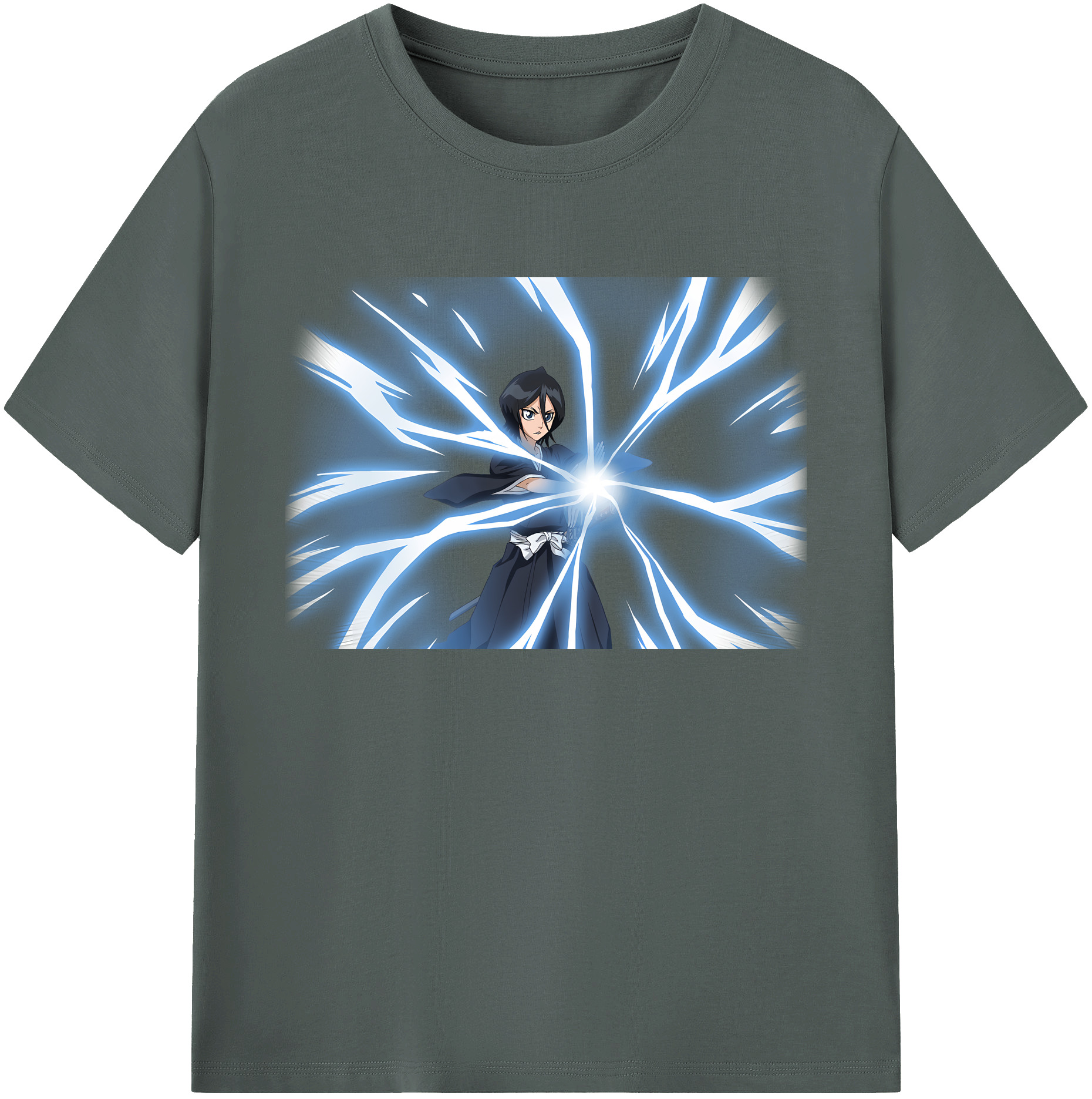（画像用） ブリーチ 朽木ルキア BLEACH Kuchiki Rukia 綿100％ メンズ半袖Tシャツ｜肌触りやわらか＆通気性